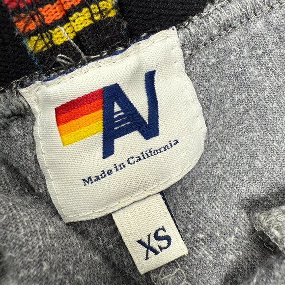 Aviator Nation Striped Sweat Shorts Women's XS Gray Elastic Pull On USA Lounge - Picture 4 of 4